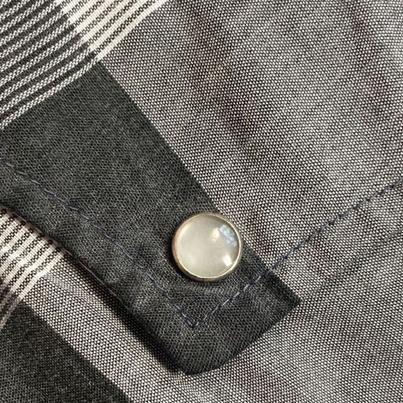 Vintage Mens Ely Cattleman 4XL Western Short Sleeve Button Down Shirt Black/Gray - Picture 4 of 9